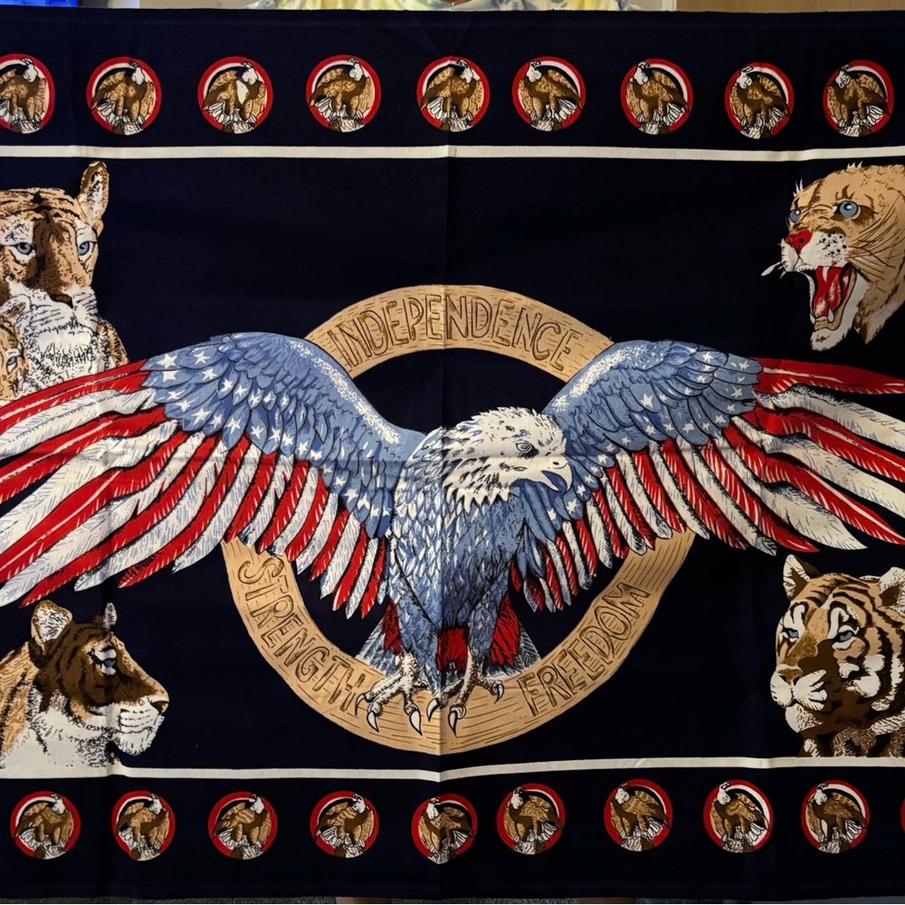Patriotic American Eagle tap with Animal Print